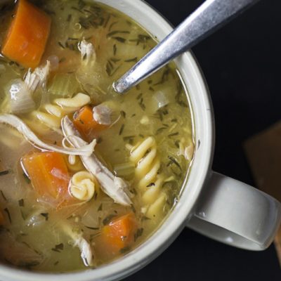 high protein chicken noodle soup