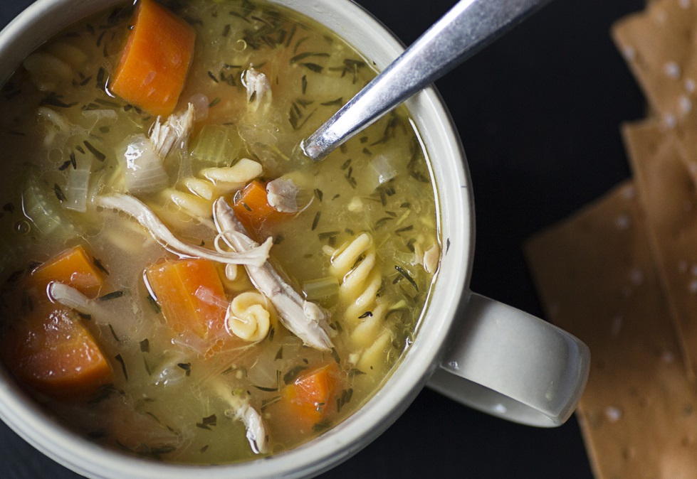 high protein chicken noodle soup